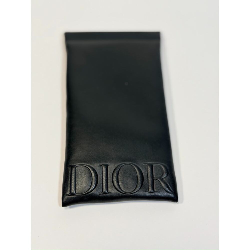 Original Dior Sunglasses / Eyeglasses Case – Black Leather Pouch w/ Box & Papers